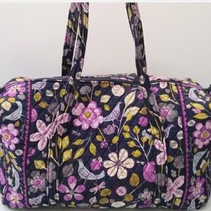 Vera Bradley Black Floral Travel‎ Bag